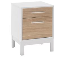 Adore Furniture Éjjeliszekrény 60x45 cm fehér/barna