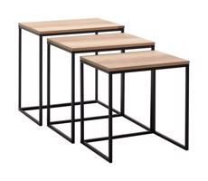 Adore Furniture KÉSZLET 3x Kávésasztal barna