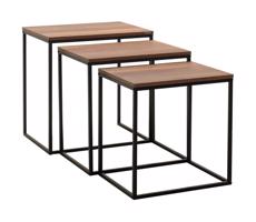 Adore Furniture KÉSZLET 3x Kávésasztal barna