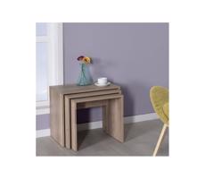 Adore Furniture KÉSZLET 3x Kávésasztal barna