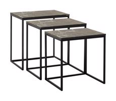 Adore Furniture KÉSZLET 3x Kávésasztal fekete