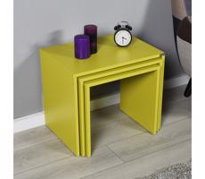 Adore Furniture KÉSZLET 3x Kávésasztal zöld