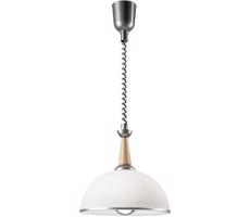 Állítható magasságú csillár CHIARA 1xE27/60W/230V ezüst/bükkfa