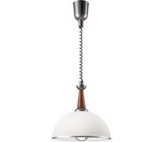 Állítható magasságú csillár CHIARA 1xE27/60W/230V ezüst/bükkfa