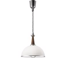Állítható magasságú csillár CHIARA 1xE27/60W/230V ezüst/bükkfa