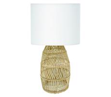 Asztali lámpa 1xE27/25W/230V rattan/fehér