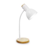Asztali lámpa MARMA 1xE27/60W/230V fehér/gumifa
