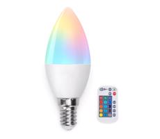 B.V. LED RGB Dimmelhető izzó E14/4,8W/230V 3000K + távirányító