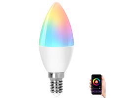 B.V. LED RGBW Dimmelhető izzó C37 E14/6,5W/230V 2700