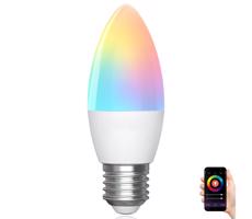 B.V. LED RGBW Dimmelhető izzó C37 E27/6,5W/230V 2700