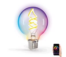 B.V. LED RGBW Dimmelhető izzó FILAMENT G80 E27/4,9W/230V 2700K Wi