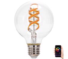 B.V. LED RGBW Izzó FILAMENT G80 E27/4,9W/230V 2700K