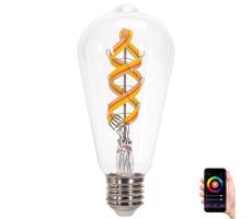 B.V. LED RGBW Izzó FILAMENT ST64 E27/4,9W/230V 2700
