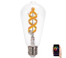 B.V. LED RGBW Izzó FILAMENT ST64 E27/4,9W/230V 2700K