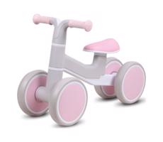 Buddy Toys Tolós bicikli KVADROLET szürke/rózsaszín