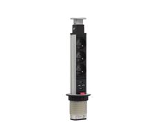 Csatlakoztatható aljzatoszlop asztallaphoz 2x230V + 2xUSB
