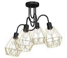 Csillár BERGEN 4xE27/60W/230V fekete/arany