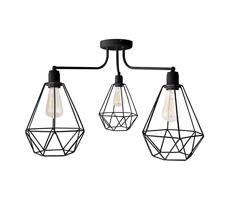 Csillár KARO 3xE27/15W/230V fekete
