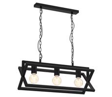 Csillár láncon ARNOLD 3xE27/60W/230V fekete