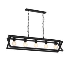 Csillár láncon ARNOLD 5xE27/60W/230V fekete
