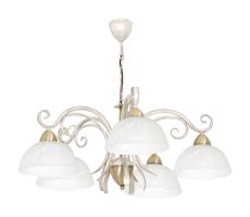 Csillár láncon AURORA WHITE 5xE27/60W/230V