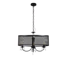 Csillár láncon BRESSO 4xE14/12W/230V fekete
