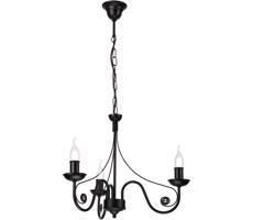 Csillár láncon DONATO 3xE14/40W/230V fekete