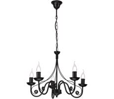 Csillár láncon DONATO 5xE14/40W/230V fekete