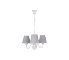 Csillár láncon FIREZ 3xE27/40W/230V fehér/szürke
