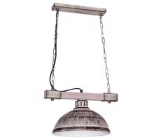 Csillár láncon HAKON 1xE27/60W/230V fehér fa