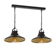Csillár láncon IRON 2xE27/60W/230V
