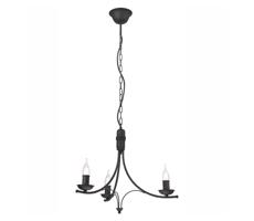 Csillár láncon LUCY 3xE14/60W/230V fekete