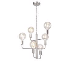Csillár láncon ORLANDO 6xE27/60W/230V ezüst