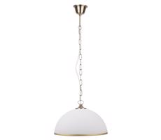 Csillár láncon SUGAR 1xE27/60W/230V fehér/arany