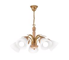 Csillár láncon TULIP 5xE27/60W/230V Tölgy