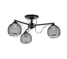 Csillár rúdon 3xE27/60W/230V fekete