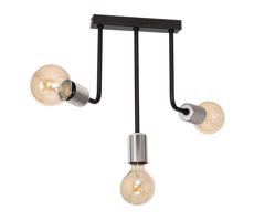 Csillár rúdon CANDELA 3xE27/15W/230V fekete