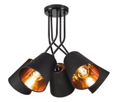 Csillár rúdon IRMA 5xE27/60W/230V fekete