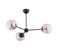 Csillár rúdon  ITORIS 3xE14/10W/230V fekete/arany