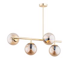 Csillár rúdon  LUNGO 4xE14/10W/230V arany