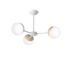 Csillár rúdon SFERA WOOD 3xE14/40W/230V fehér