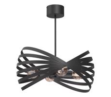 Csillár rúdon  SPARKLE 4xE27/15W/230V fekete