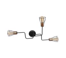 Csillár TUBE II 3xE27/15W/230V fekete