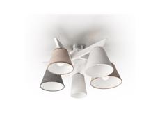 Csillár YOKE 5xE14/40W/230V fehér fa