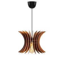 Csillár zsinóron 1xE27/60W/230V barna átm. 20 cm
