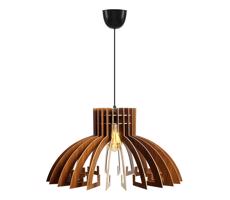 Csillár zsinóron 1xE27/60W/230V barna átm. 39 cm