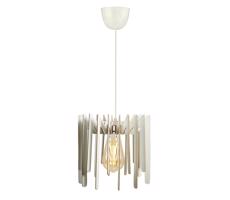 Csillár zsinóron 1xE27/60W/230V fehér átm. 23 cm