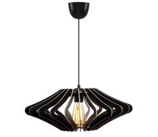 Csillár zsinóron 1xE27/60W/230V fekete átm. 47 cm