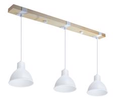 Csillár zsinóron 3xE27/40W/230V fehér