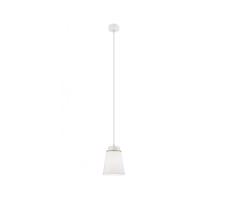 Csillár zsinóron AGUSTINO 1xE27/60W/230V fehér/bükkfa